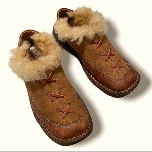 Born Børn approx Kids 10 Clog Slipper Shoe Shearling Suede Leather  Warm & Cozy!